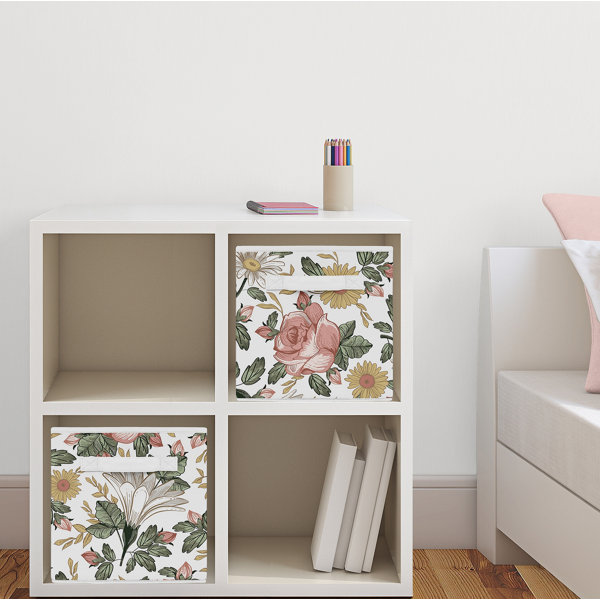 Sweet Jojo Designs Vintage Floral Fabric Storage Cube Bin & Reviews